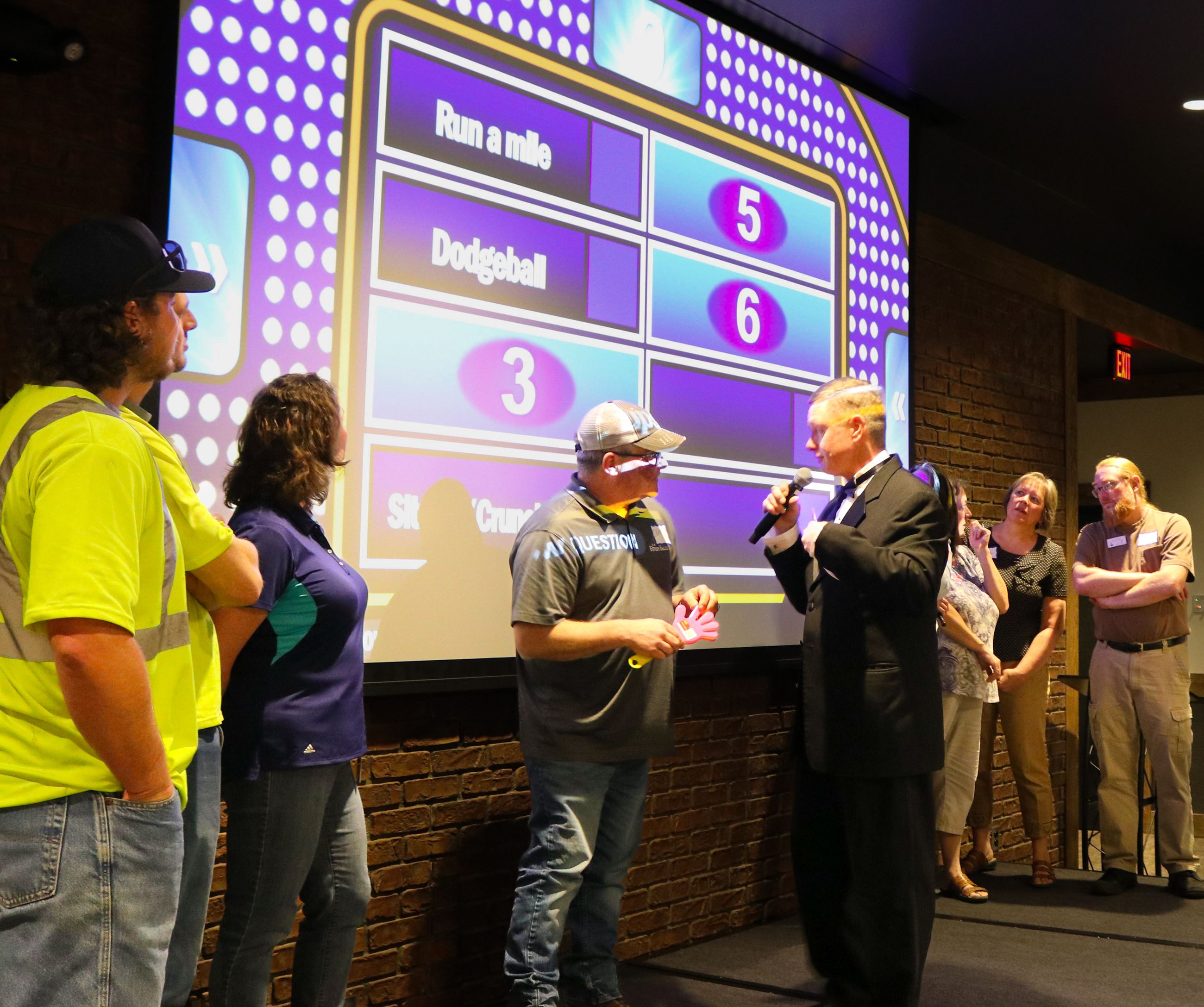 Coworkers play a game