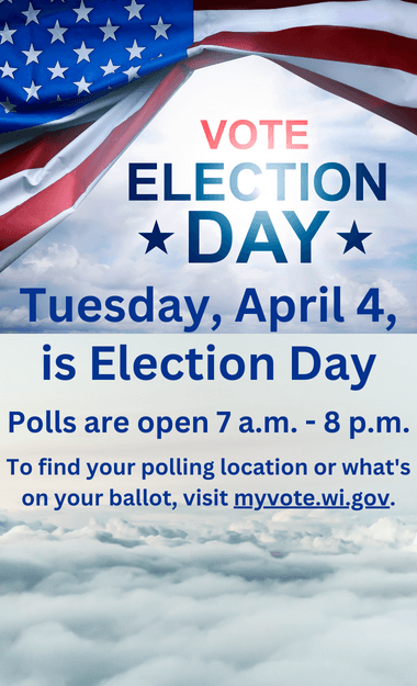 Tuesday, April 4, is Election Day graphic
