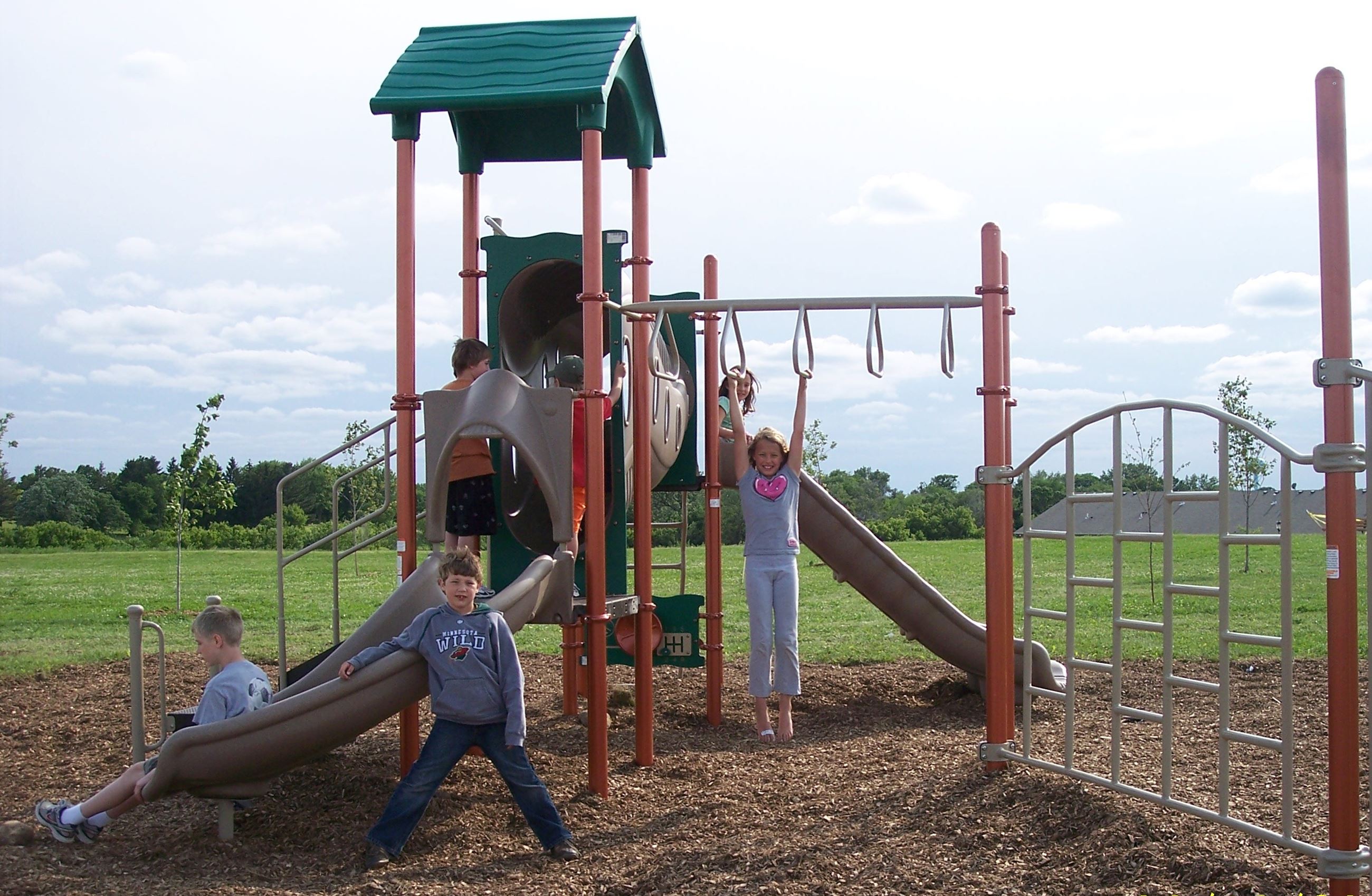 Highview Meadows playground with kids playing